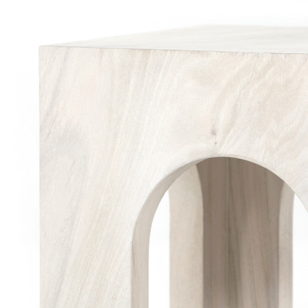 Fausto End Table, Bleached Guanacaste