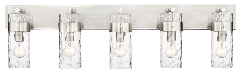 Zlite 3035-5V-BN 5-Light Vanity, Clear