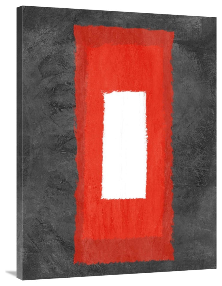 "Grey And Red Abstract 4" Fine Art Print