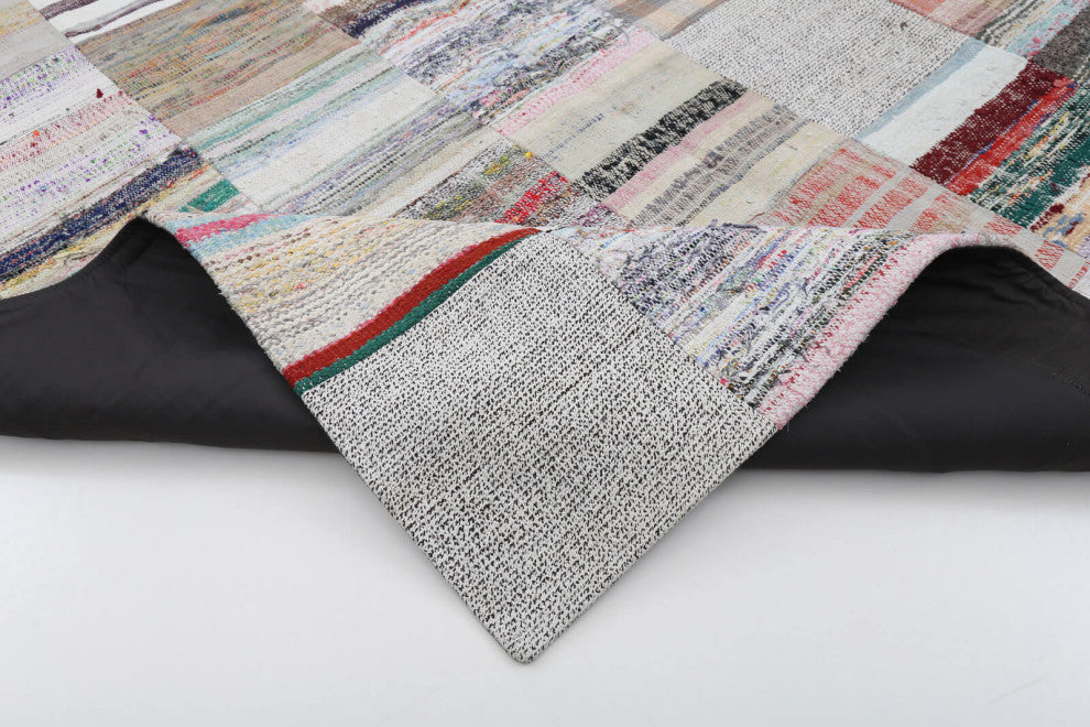 Rug N Carpet - Handmade Oriental 6' 7'' x 9' 11'' Tribal Patchwork Kilim Rug