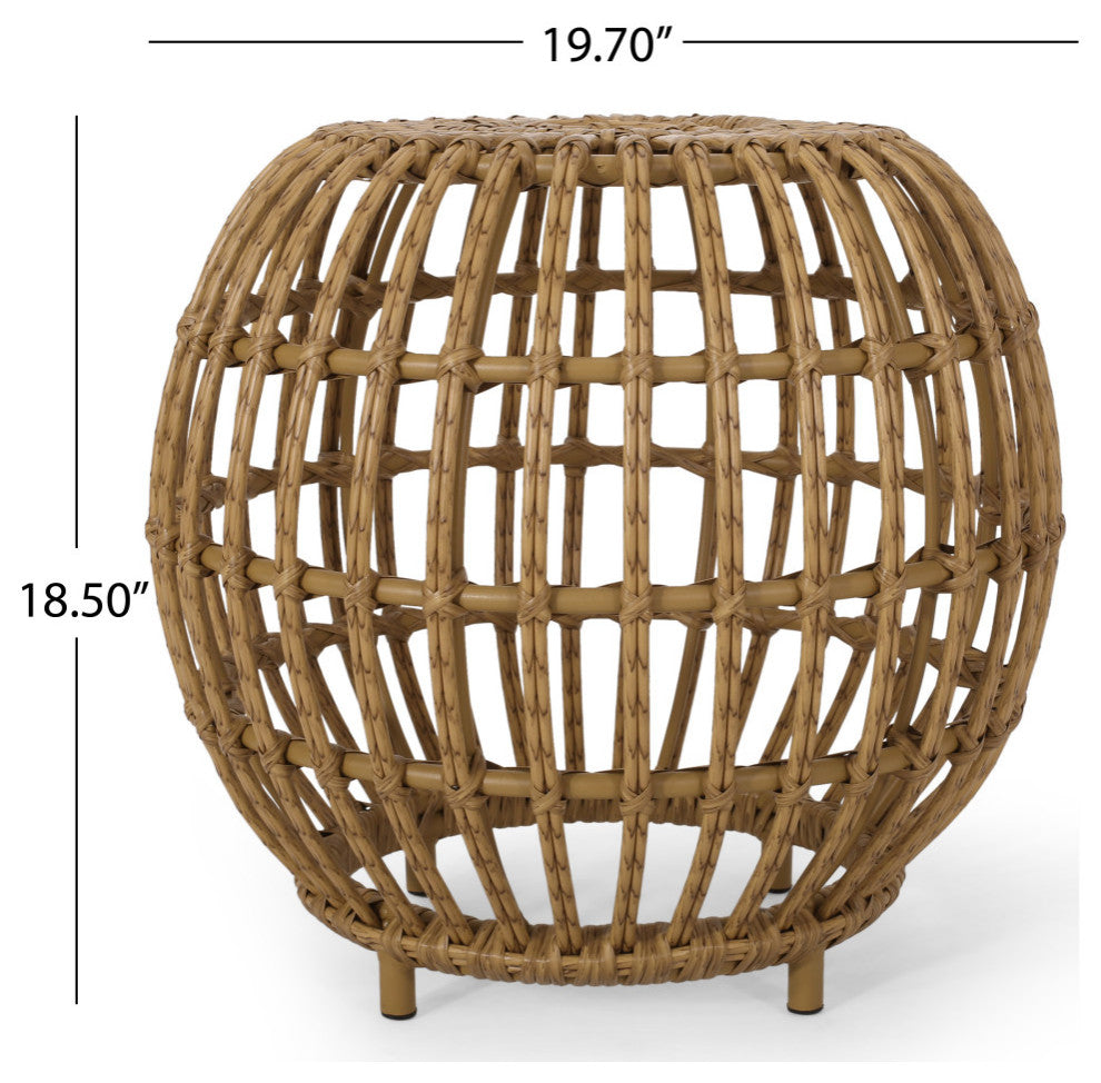 Whitetail Wicker Side Table