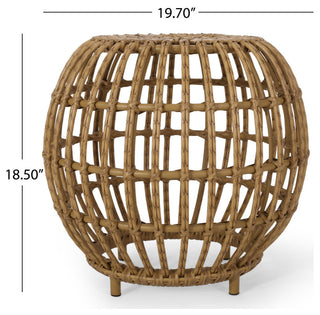 Whitetail Wicker Side Table