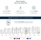 Austen Crisp White Fireclay 36" Double Bowl Farmhouse Undermount Kitchen Sink