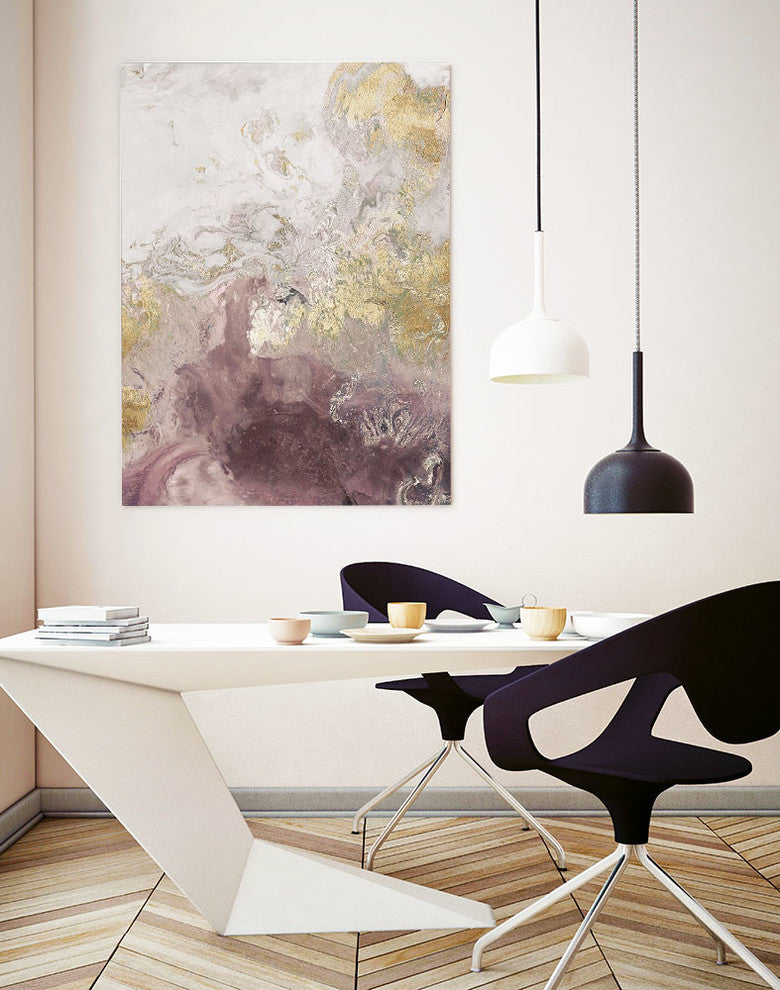 "Ocean Splash II Burgundy Version" Museum Mounted Canvas Print, 16"x20"