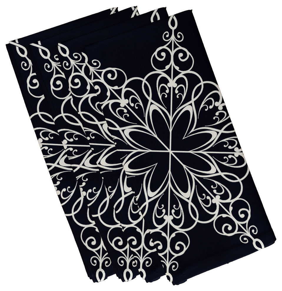 Decorative Holiday Napkin, Set of 4, Navy Blue