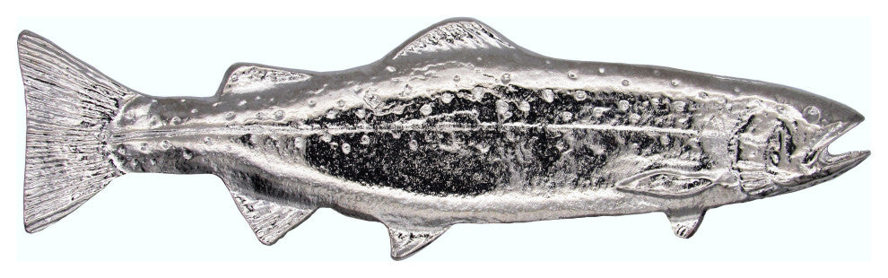 New Long Trout Right Face Cabinet Pull, Nickel
