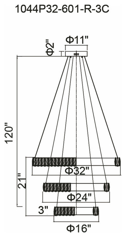 Madeline LED Chandelier With Chrome Finish