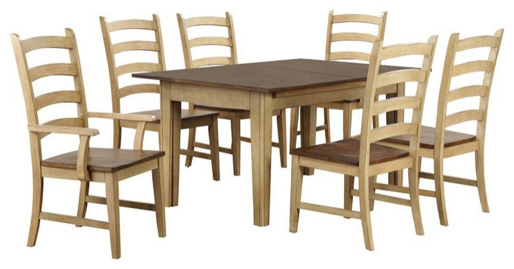 Sunset Trading Brook 7-Piece 134" Rectangular Extendable Dining Set, Seats 12