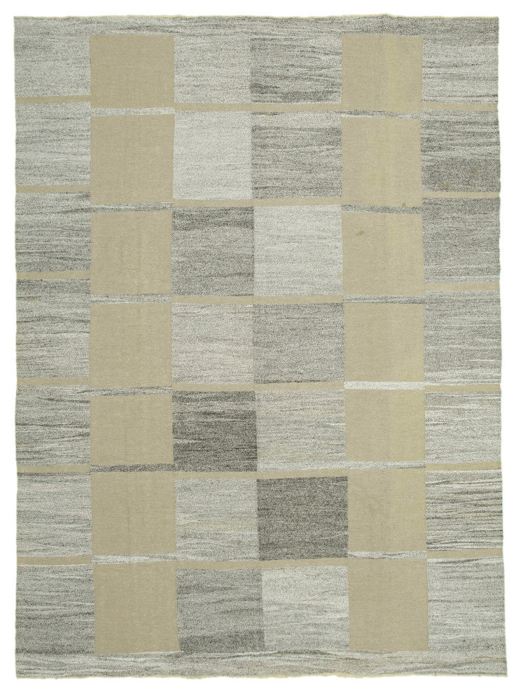 Rug N Carpet - Handwoven Turkish 10' 2'' x 13' 9'' Flatweave Wool Kilim Rug