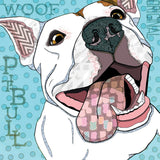 "White Pittie" Painting Print on Wrapped Canvas