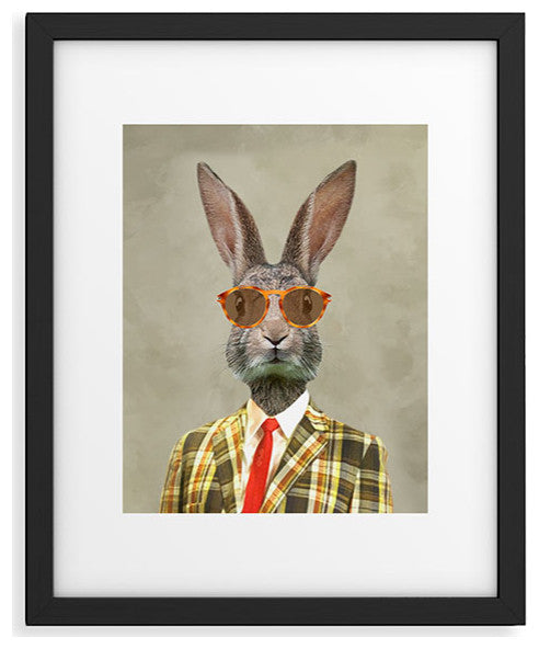 Coco De Paris Vintage Mister Rabbit Framed Art Print