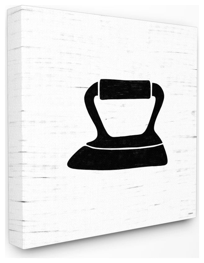 Iron Laundry Bathroom Black And White Design, 17"x17"