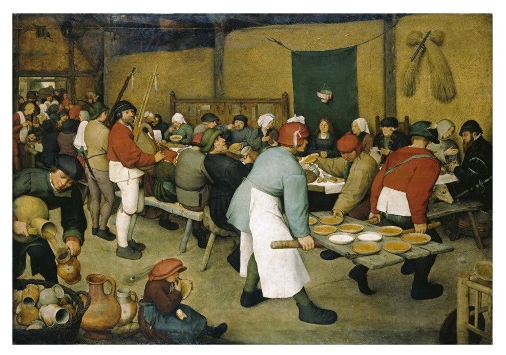 "The Peasants' Wedding" Digital Paper Print by Pieter Bruegel the Elder, 32"x23"