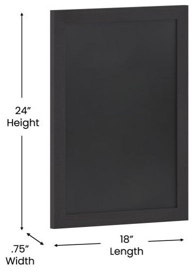 Canterbury Wall Mount Magnetic Chalkboard Sign Set-11" x 17", Black, 11" X 17"