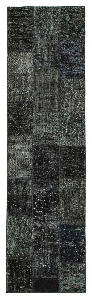 Rug N Carpet - Handwoven Turkish 2' 10" x 10' 2" Low Pile  Patchwork Runner Rug