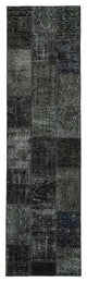 Rug N Carpet - Handwoven Turkish 2' 10" x 10' 2" Low Pile  Patchwork Runner Rug