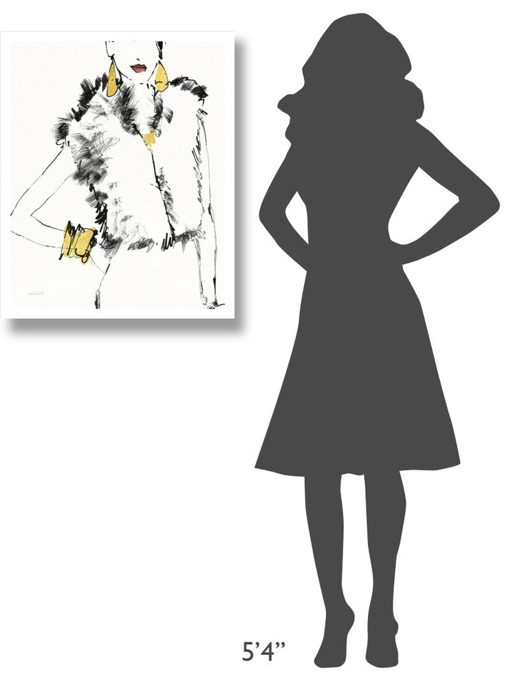 "Fashion Strokes IV no Splatter" Digital Paper Print by Anne Tavoletti, 24"x30"