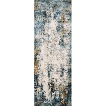 Loloi Rugs ALC-05 Area Rug, Denim/Ivory, 2''8"x13''