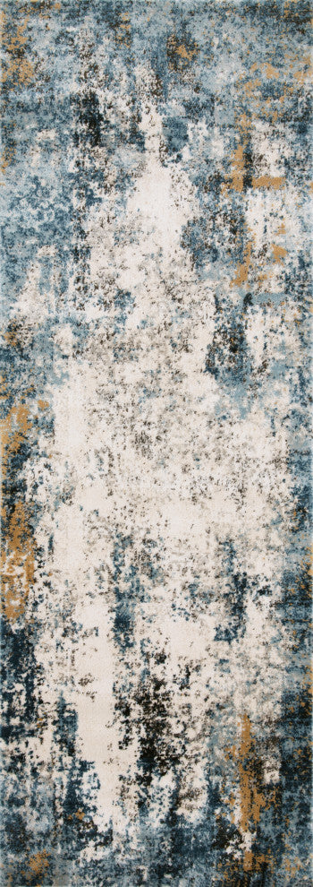 Loloi Rugs ALC-05 Area Rug, Denim/Ivory, 2''8"x13''