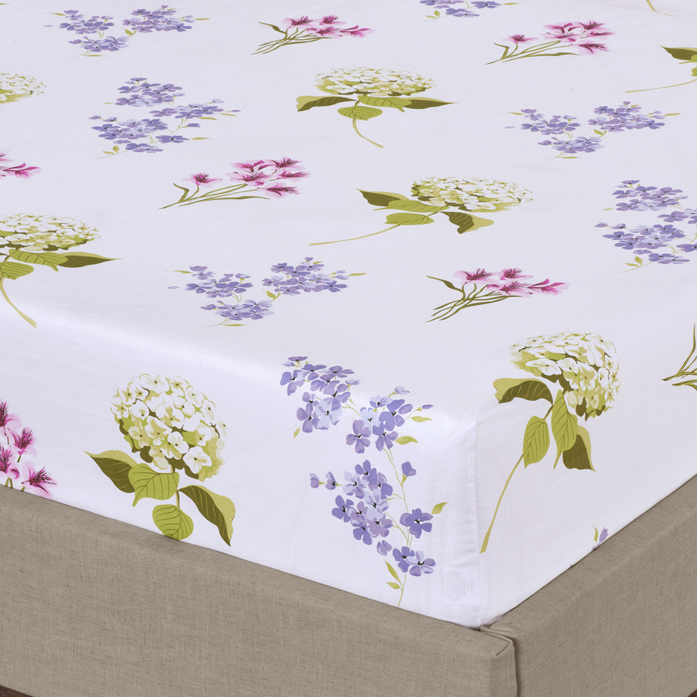 Blossom 100% Cotton Flower Print Sheet Set, Queen