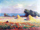 Ferdinand Du Puigaudeau Stacks of Hay and Field of Poppies Wall Decal