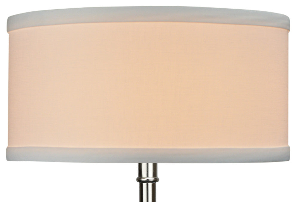 Fenchel Shades 10"x10"x5" Spider Attachment Drum Lamp Shade, Linen White