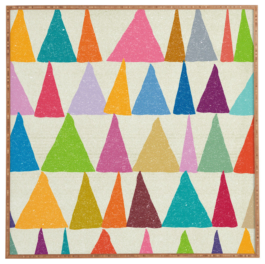 Deny Designs Nick Nelson Analogous Shapes In Bloom Framed Wall Art