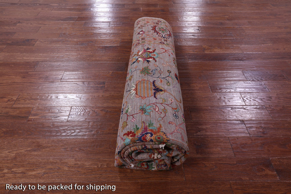 Hand Knotted Persian Tabriz Wool Rug 9' 0" X 11' 7" - Q12912