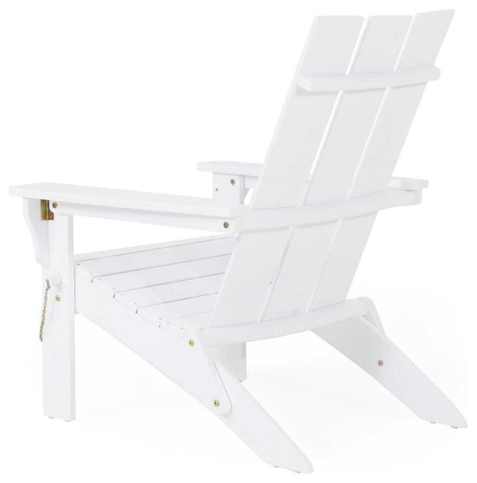 Gurekam Outdoor Foldable Adirondack Chairs, Set of 2, White