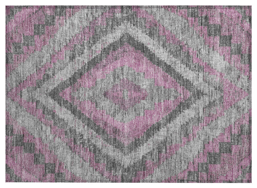 Machine Washable Indoor/Outdoor Chantille ACN1890 Blush 1'8" x 2'6" Rug