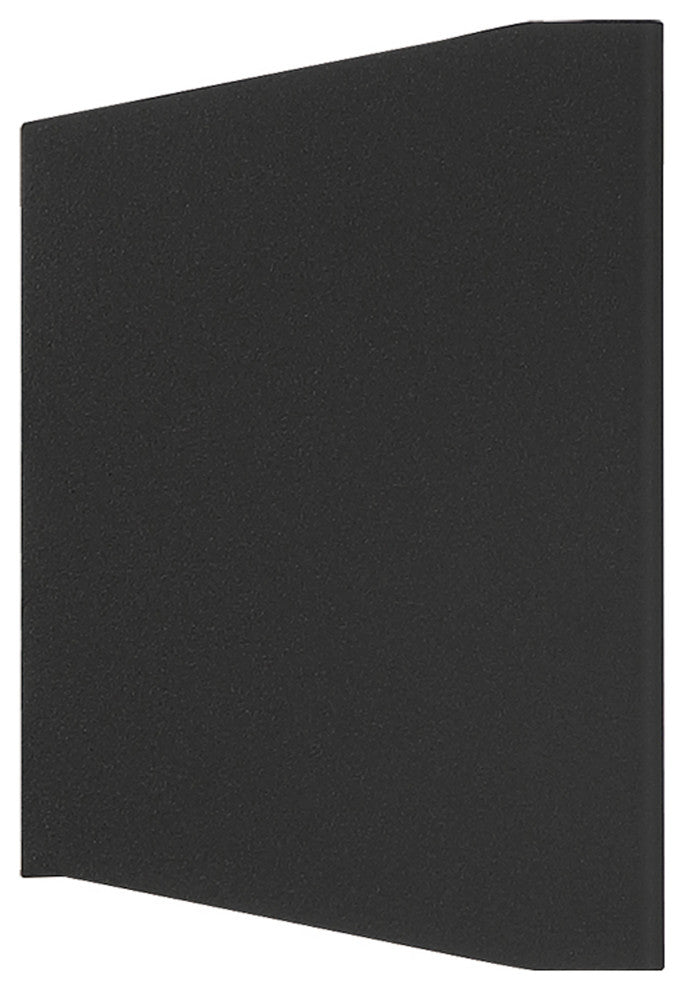Amora Bi-Directional Wide Outdoor LED Wall Mount, Black