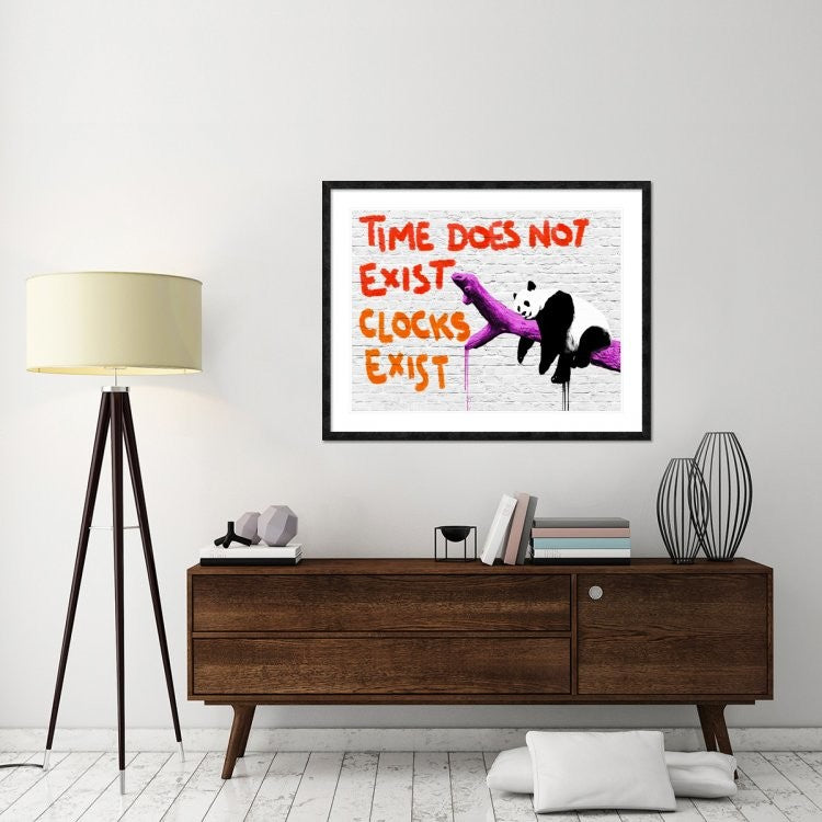 "Time does not exist" Framed Digital Print by Masterfunk Collective, 48x38"