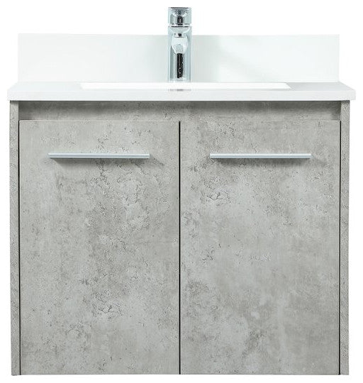 Elegant VF44524MCG-BS 24" Single Bathroom Vanity, Concrete Gray
