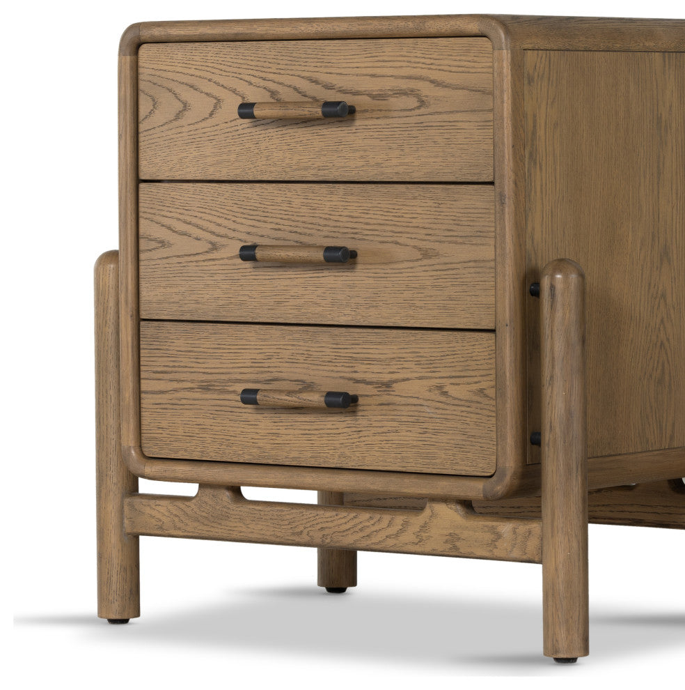 Caroline Nightstand-Smoked Oak
