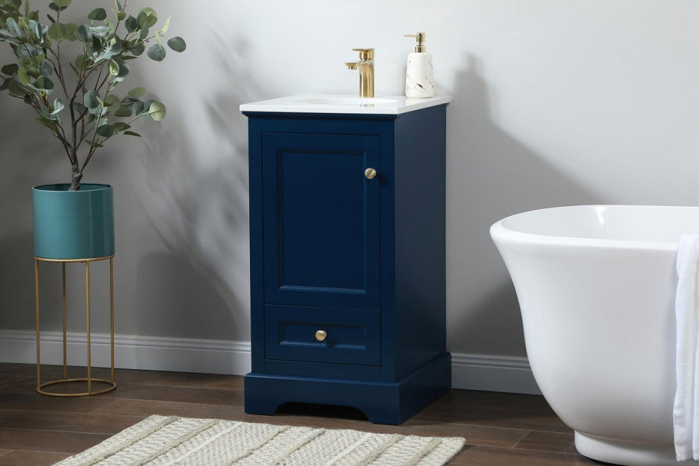 Elegant VF15518BL 18"Single Bathroom Vanity, Blue