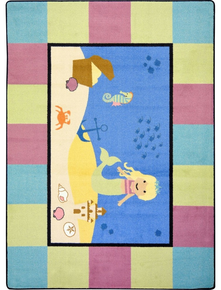 Kid Essentials Rug, Lil' Mermaid, 5'4"x7'8"