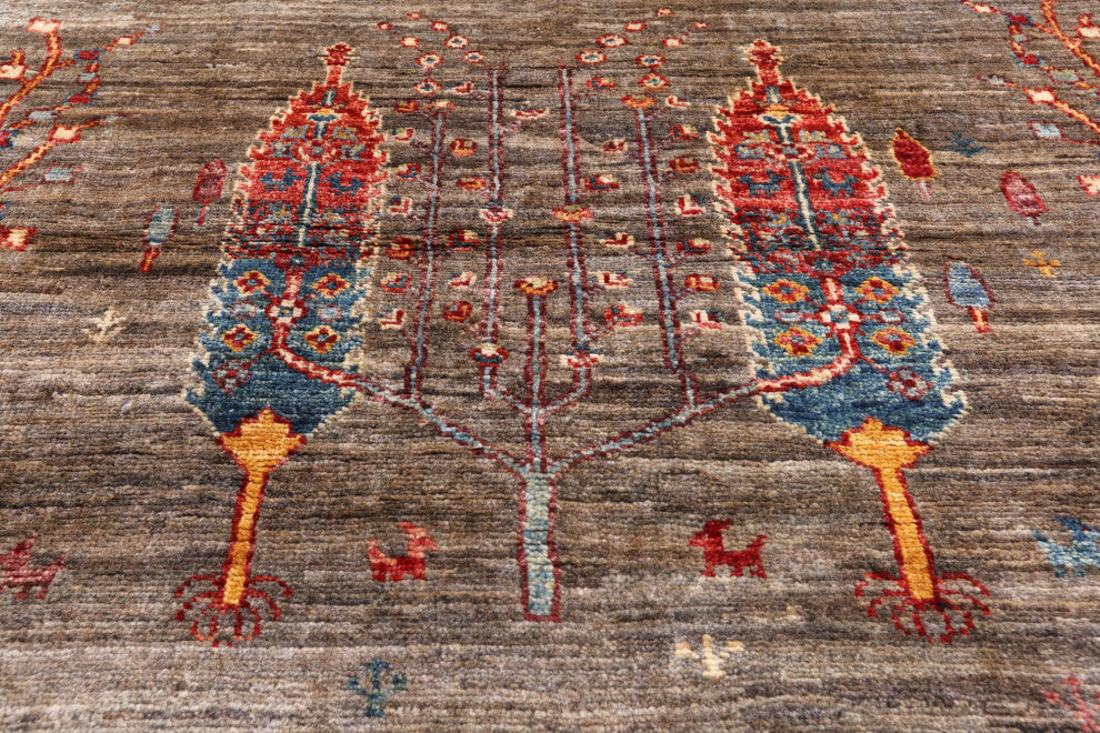 Persian Gabbeh Tribal Hand-Knotted Wool Rug 3' 10" X 6' 1" Q5274