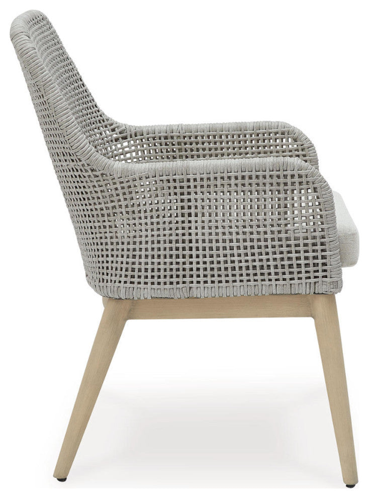 Seton Creek Gray Outdoor Dining Arm Chair, Set of 2
