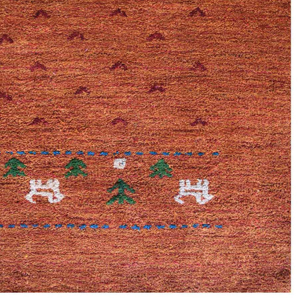 HAND KNOTTED LOOM SILK ECO-FRIENDLY AREA RUGS -8'x8',Square,Orange,Contemporary