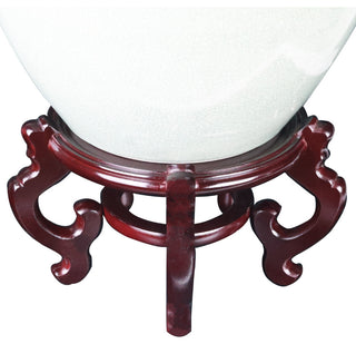 Oriental Porcelain Fish Bowl Stand, 15.5"