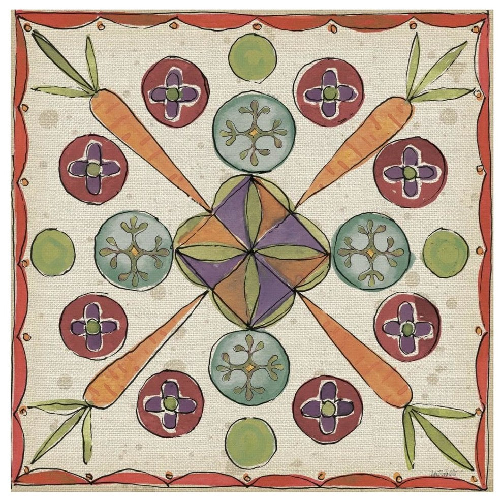 "Farmers Feast Tiles I" Digital Paper Print by Anne Tavoletti, 42"x42"
