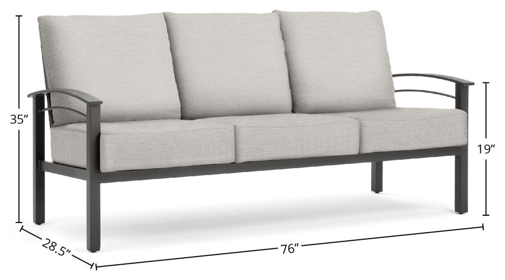 Stanford Cushion Sofa, Weathered Teak