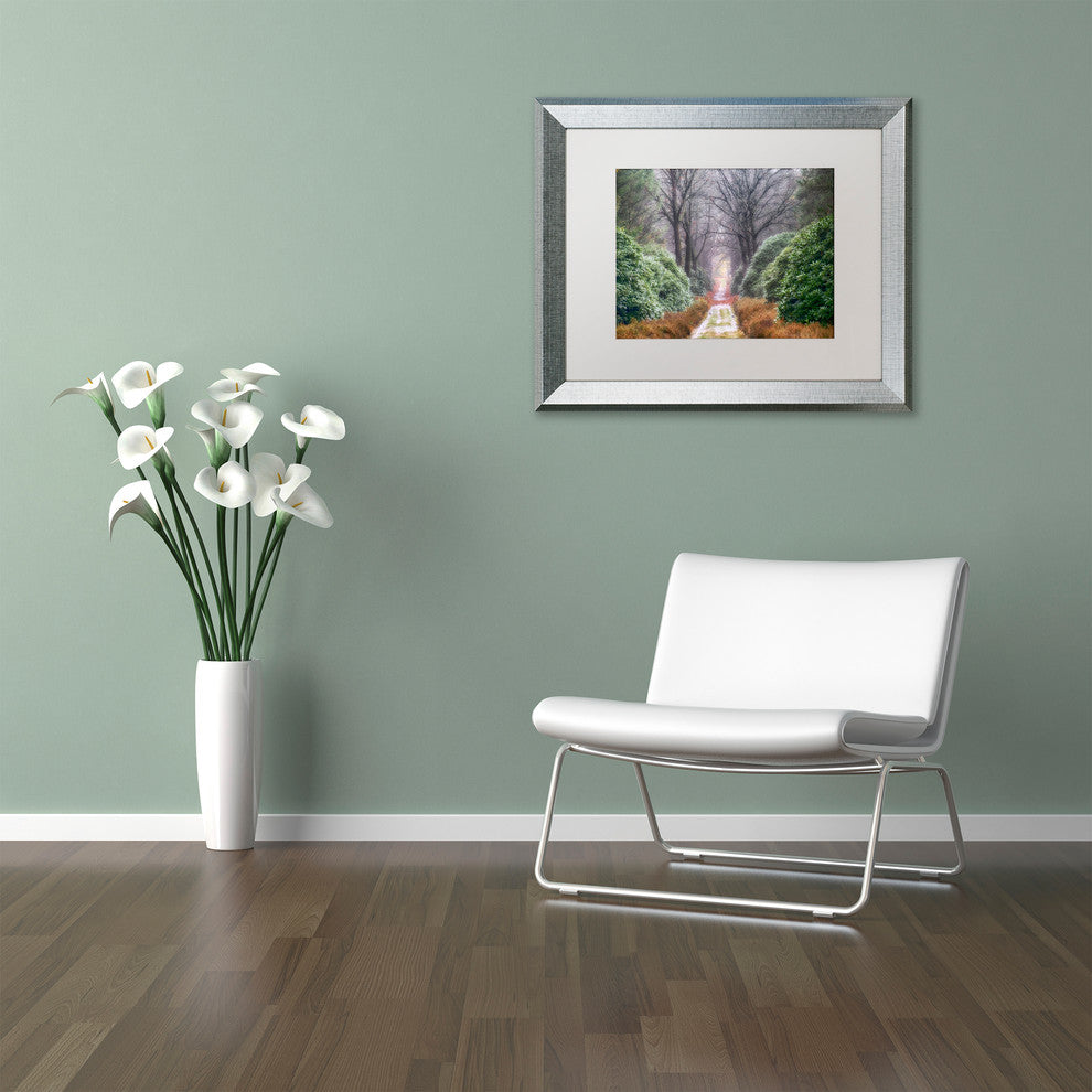 Cora Niele 'Rhododendron Lane' Matted Framed Art