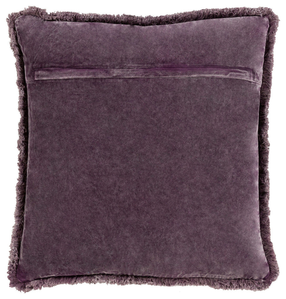 Surya Wcv-006 Lavender Pillow Shell With Polyester Insert 18"H X 18"W