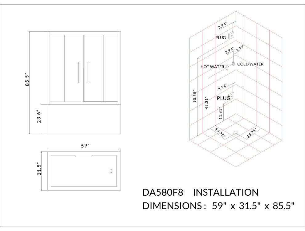 Platinum DA580 Steam Shower