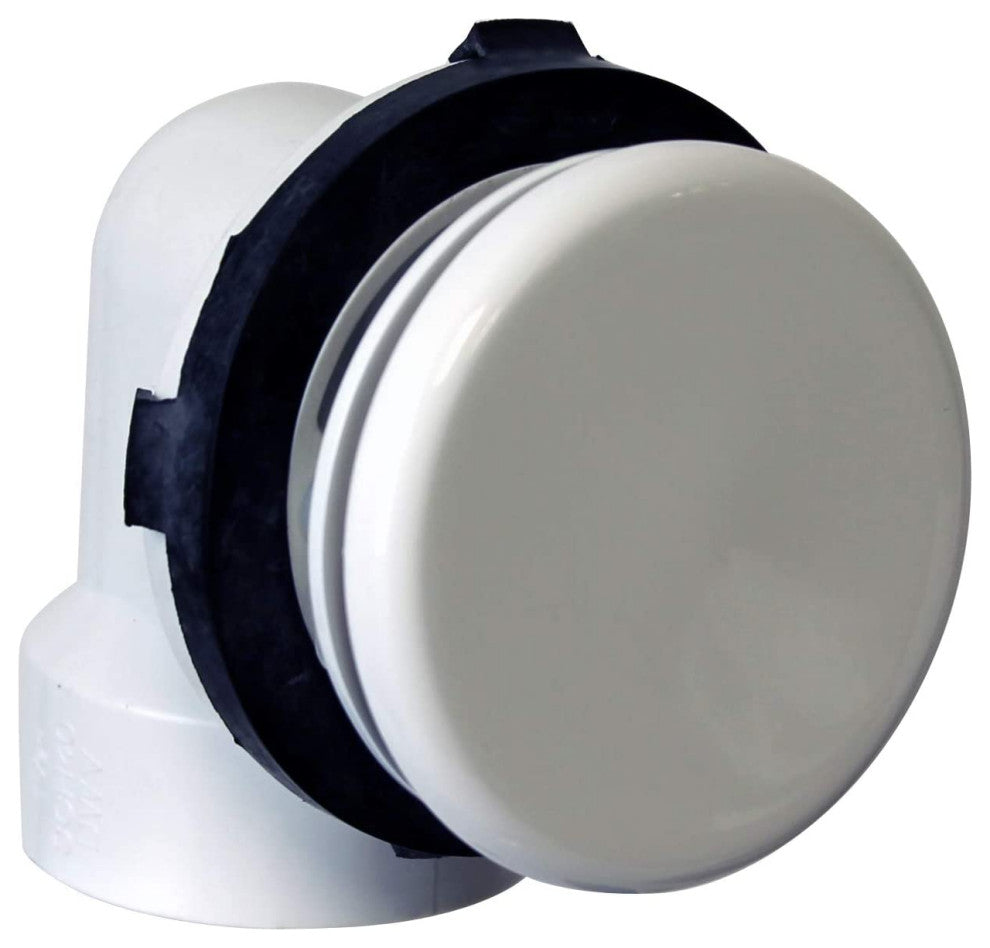 Illusionary Overflow 12" & 4" Sch. 40 PVC Bath Waste and Overflow Tip-Toe, White