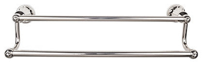 Top Knobs HUD7 Hudson Bath 18 Inch Double Towel Bar - Polished Nickel