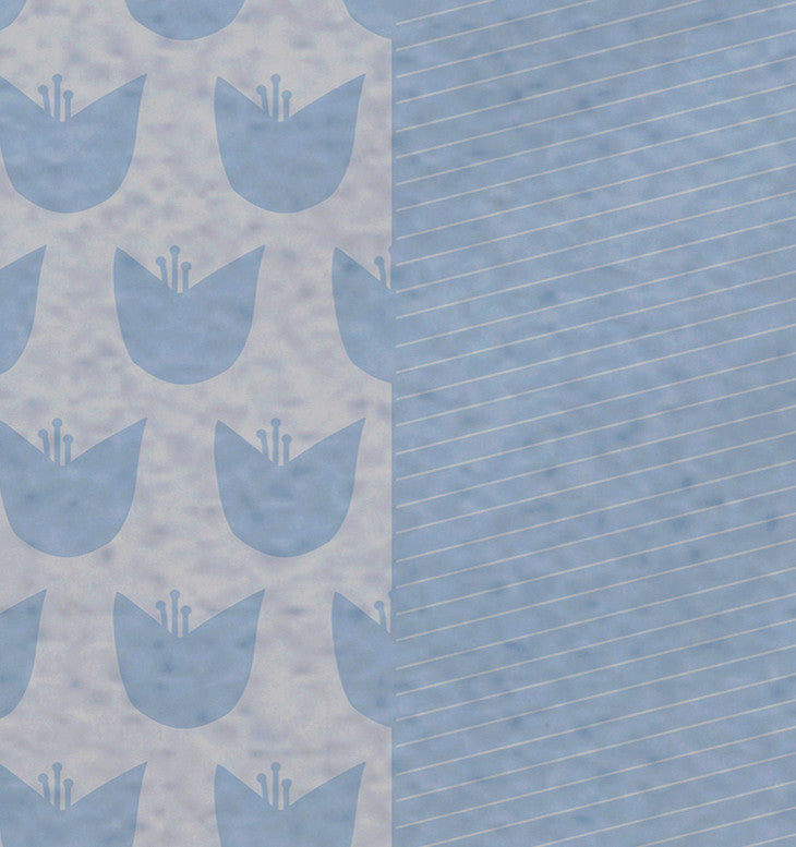 18"x14" Pattern Stripe Placemats, Set of 4, Light Blue