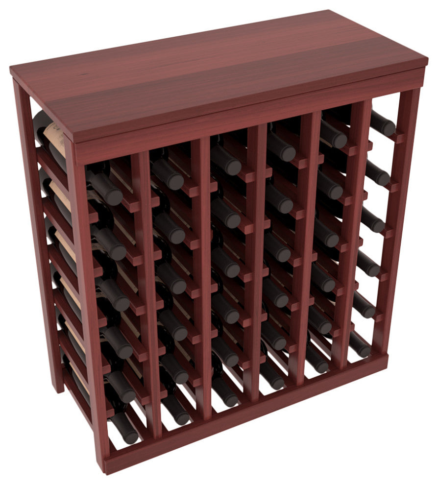 36-Bottle Kitchen Wine Rack,  Redwood, Cherry + Satin