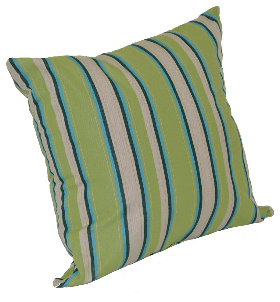 Outdoor Pillow, Lime Stripe, 20 Inch